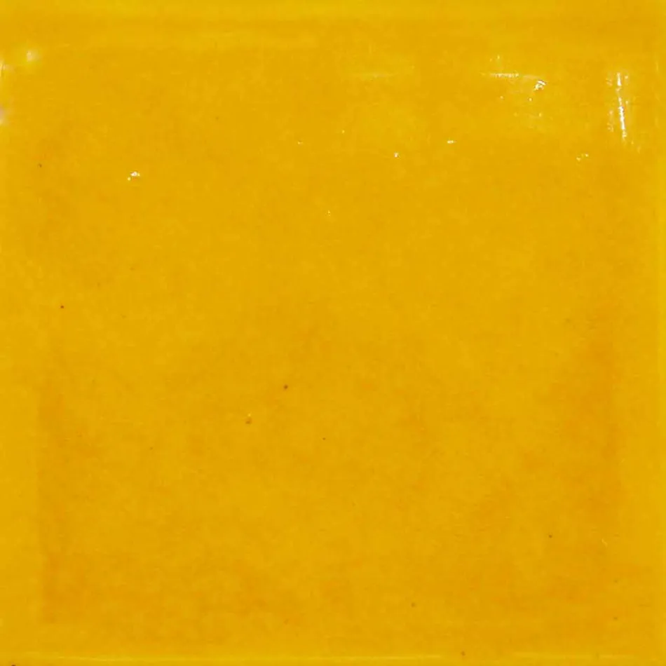 Hängelampe 42 cm aus Messing und toskanischer Majolika Rossi - Toscot Viadurini