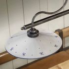Hängelampe mit 2 Lichtern in handbemalter Keramik und Eisendesign - Asti Viadurini