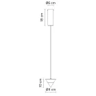 Hängelampe aus schwarzem Aluminiumdraht und großem Designkegel - Mercado Viadurini