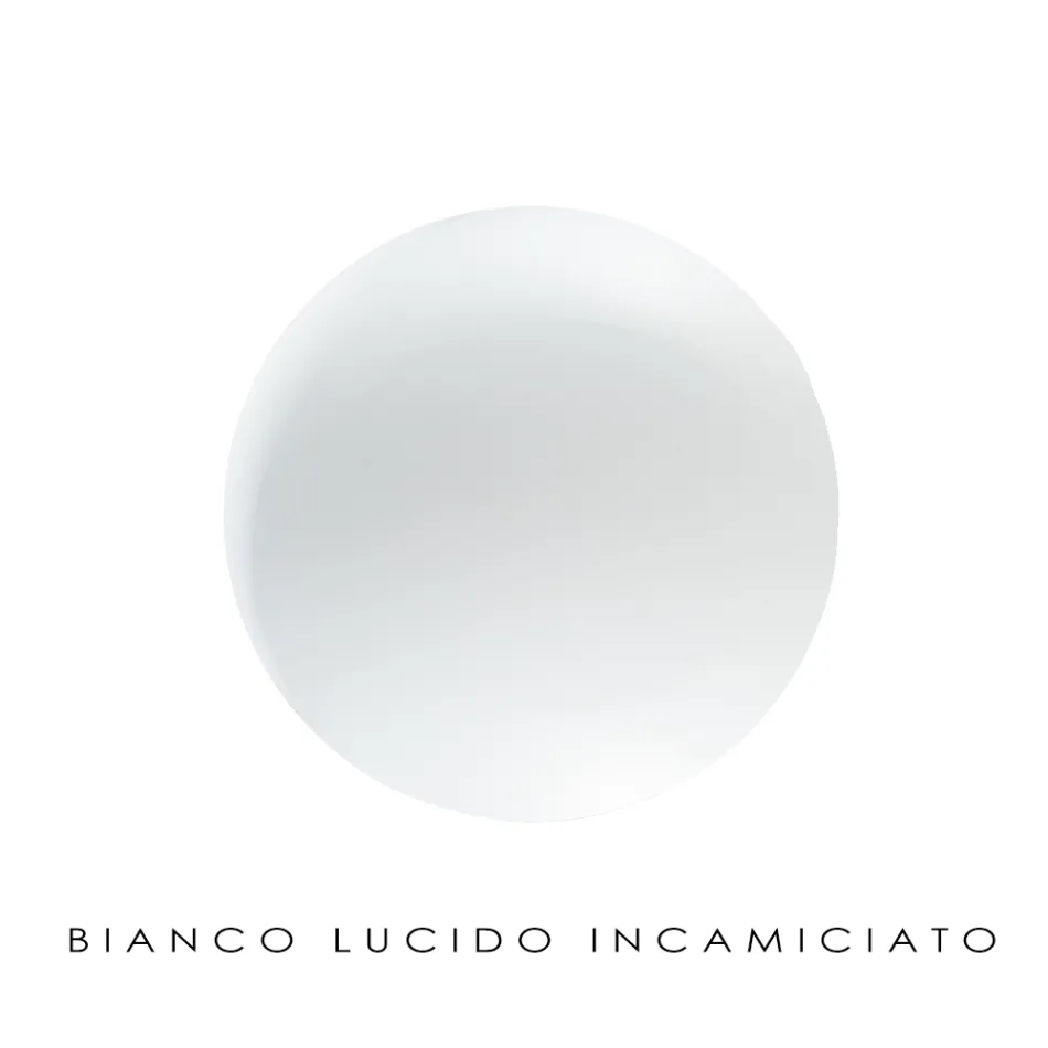 Handgefertigte Hängelampe aus mundgeblasenem weißem Venedig-Glas - Schnee Viadurini