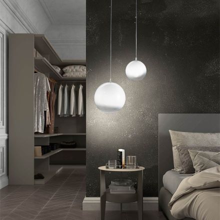 Handgefertigte Pendelleuchte aus venezianischem mundgeblasenem Überfangglas - Nova Viadurini