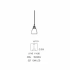 Design Hängelampe aus Metall und transparentem Glas Made in Italy - Clizia Viadurini