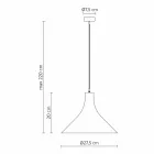 Hängelampe aus anthrazitfarbenem Steinzeug und weißem modernem Innendesign - Edmondo Viadurini