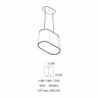 Hängende Metalllampe mit Netz- oder Leinenlampenschirm Made in Italy - Jump Viadurini