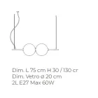Hängelampe aus mundgeblasenem venezianischem Glas - Jupiter Viadurini
