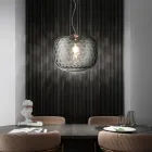 Handgefertigte venezianische Hängelampe aus mundgeblasenem Glas - Cloe Balloton Viadurini