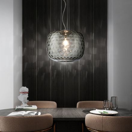 Handgefertigte venezianische Hängelampe aus mundgeblasenem Glas - Cloe Balloton Viadurini
