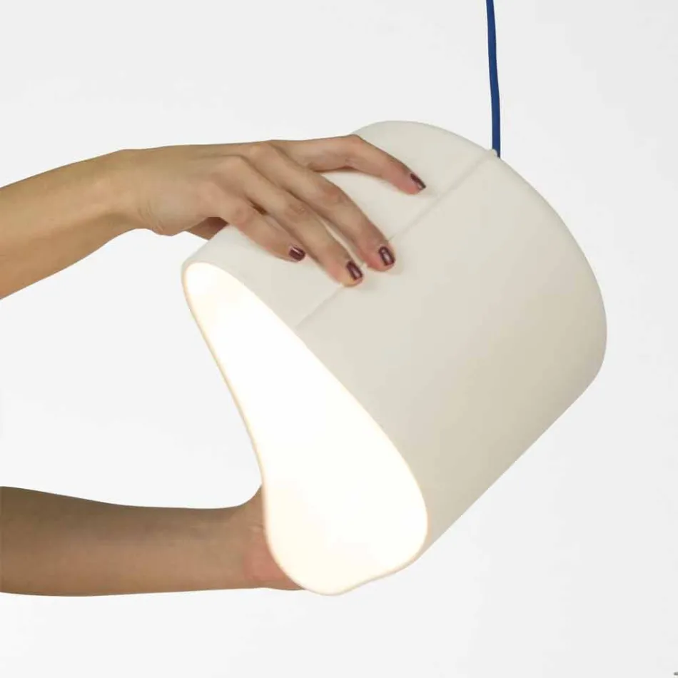 Moderne Pendelleuchte In-es.artdesign Candle 2 aus farbigem Laprene Viadurini