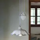 Ups and Down Hängelampe aus handverzierter gewellter Keramik - Belluno Viadurini