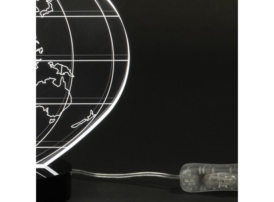 Planisphere Led Tischlampe aus lasergraviertem Acrylglas - Rihanna Viadurini