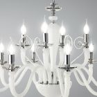 Klassischer Kronleuchter mit 12 Lichtern aus handgefertigtem Glas und Kristall - Mariangela Viadurini