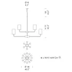 18 Lichter Handgefertigter Kronleuchter aus venezianischem Glas Made in Italy - Graham Viadurini