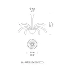 Kronleuchter 21 Lichter aus handgefertigtem venezianischem Glas und Metall - Jason Viadurini