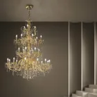 Kronleuchter 27 Lichter aus venezianischem Glas, handgefertigt in Italien - Florentiner Viadurini