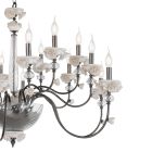 Klassischer Kronleuchter mit 30 Lichtern aus Porzellan und luxuriösem mundgeblasenem Glas - Eteria Viadurini