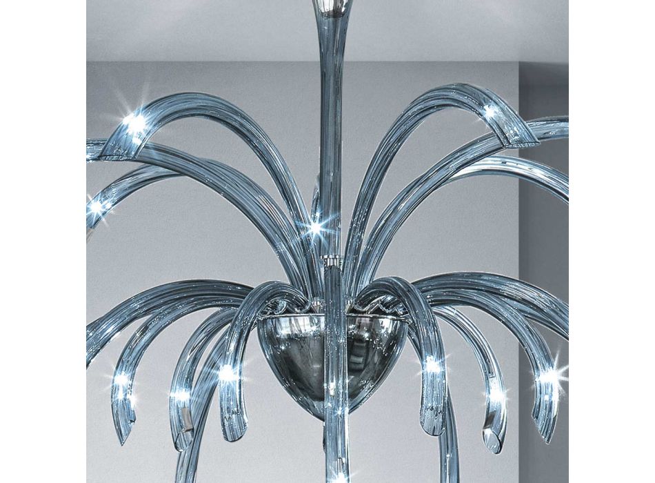 Kronleuchter aus venezianischem Glas mit 21 Lichtern, handgefertigt in Italien - Jason Viadurini