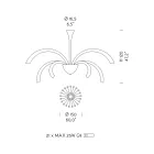 Kronleuchter aus venezianischem Glas mit 21 Lichtern, handgefertigt in Italien - Jason Viadurini