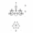 Kronleuchter mit 27 Lichtern aus weißem Venedig Glas, handgefertigt in Italien - Regina Viadurini
