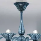 Artisan Glass Kronleuchter mit 5 Lichtern aus Venedig, Made in Italy - Margherita Viadurini