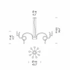 9-flammiger handgemachter Venedig Glas Kronleuchter Made in Italy - Bernadette Viadurini