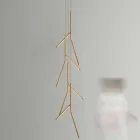 Hängeleuchter mit einzigartiger Holzrosette, hergestellt in Italien – Orlov Viadurini