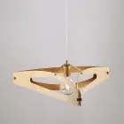 Apus Pendelleuchte aus weißem Chromsilber Viadurini