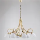 Cosmo Pendelleuchte aus schwarzem Metall und Glas für den Innenbereich Viadurini