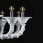 Handgefertigter venezianischer Kronleuchter aus mundgeblasenem Glas im klassischen Stil - Vanity Viadurini