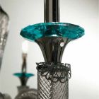 Klassischer Kronleuchter 12 Lichter aus handgefertigtem Glas und Kristallen - Magrena Viadurini