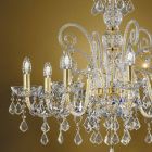 Klassischer Kronleuchter 8 Lichter aus venezianischem Glas Made in Italy - Florentiner Viadurini