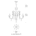 Klassischer Kronleuchter 8 Lichter aus venezianischem Glas Made in Italy - Florentiner Viadurini