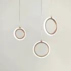 Kronleuchter mit 3 LED-Leuchten aus lackiertem Metall und optionalem Glas – Zeder Viadurini