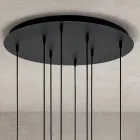 Kronleuchter mit 8 Lichtern aus mundgeblasenem Glas in Form einer Kugel Made in Italy - Prilla Viadurini