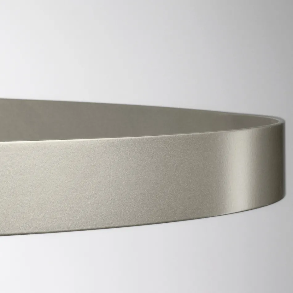 Kronleuchter mit Glaskörper und 6 Aluminiumkreisen - Clara Viadurini