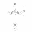 12-flammiger handgemachter venezianischer Glas-Kronleuchter Made in Italy - Margherita Viadurini