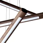 Design Pendellampe mit 4 Leuchten aus Holz Grilli York in Italien hergestellt  Viadurini