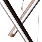 Design Pendellampe mit 4 Leuchten aus Holz Grilli York in Italien hergestellt  Viadurini