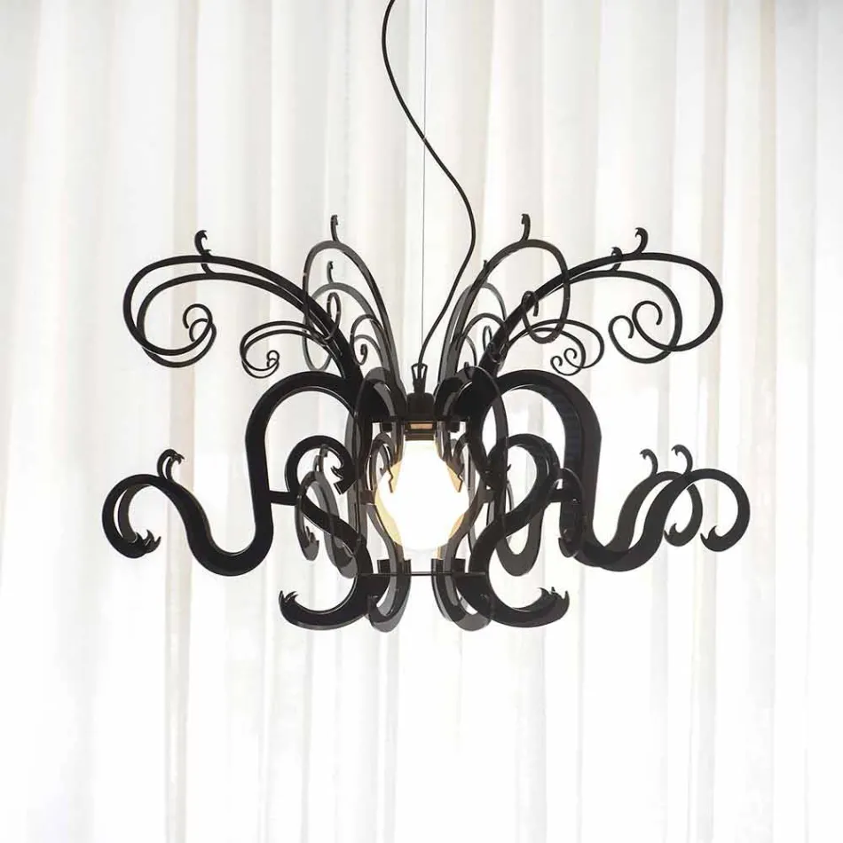 Plexiglas-Kronleuchter mit modernem Design, hergestellt in Italien, Malito Viadurini