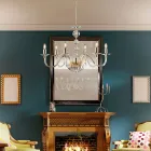 Kronleuchter aus Glas und Strasssteinen, hergestellt in Italien, für die Inneneinrichtung - Madrid Viadurini