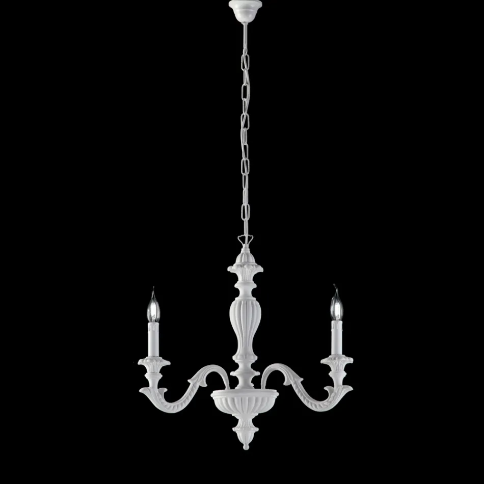 In Italien gefertigter Kronleuchter aus Holz für die Inneneinrichtung – Mailand Viadurini