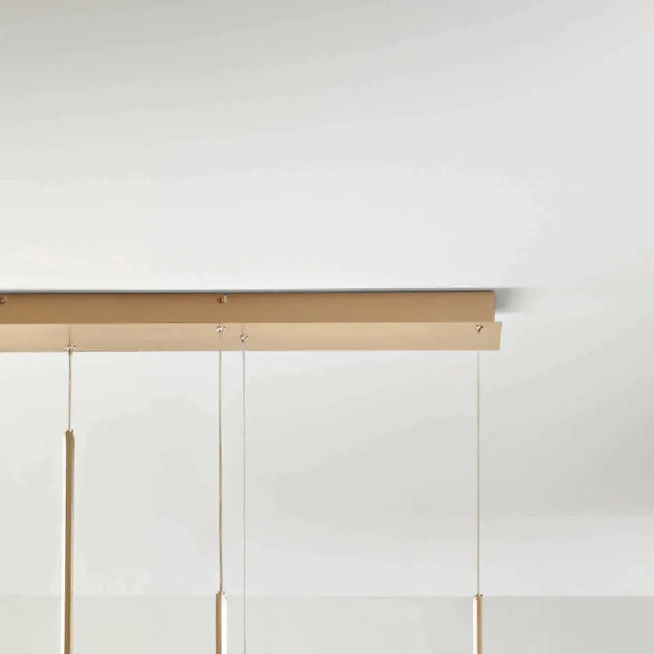 Metall-Kronleuchter mit herausnehmbarem Einsatz aus Granulatglas – Catalpa Viadurini