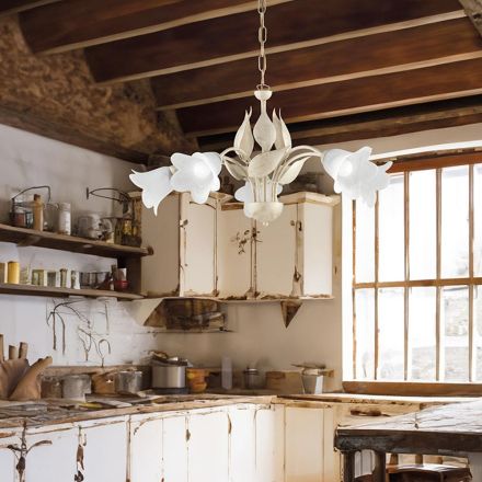 Kronleuchter aus Metall und Glas zur Beleuchtung eleganter Interieurs – Sirio Viadurini