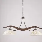 2-flammiger Kronleuchter aus Glas und Metall für die Innenbeleuchtung - Musca Viadurini