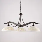 3-flammiger Kronleuchter aus Glas und Metall für die Innenbeleuchtung - Musca Viadurini