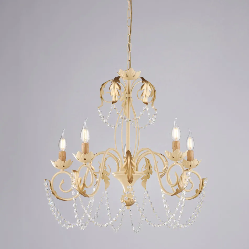 Metall-Kronleuchter für helle und einladende Innenräume – Perla Viadurini