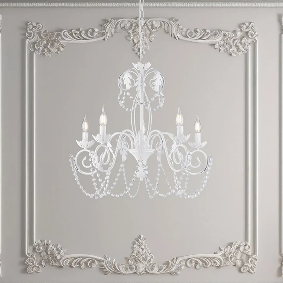 Metall-Kronleuchter für helle und einladende Innenräume – Perla Viadurini