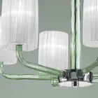 Kronleuchter aus venezianischem Glas und Metall, handgefertigt in Italien - Graham Viadurini