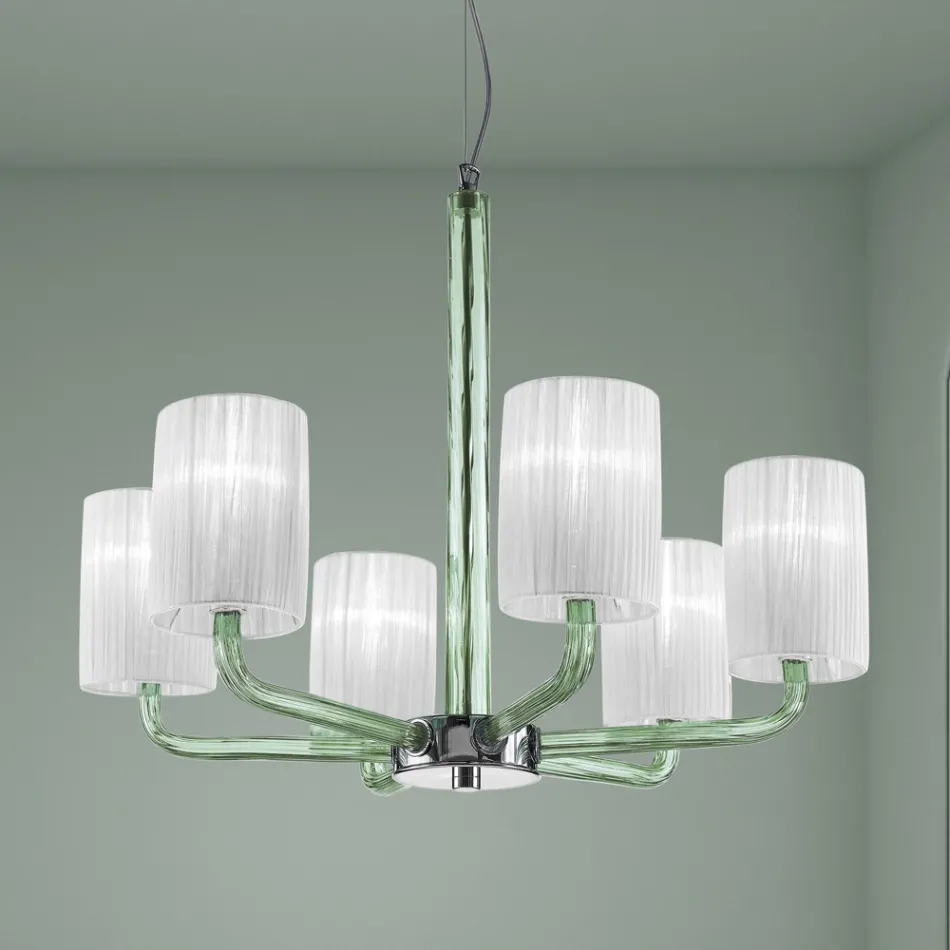 Kronleuchter aus Glas und Metall in Venedig, handgefertigt in Italien - Graham Viadurini