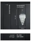 Klassischer Luxus-Kronleuchter aus verchromtem Metall und geschliffenem Kristall - Lambert Viadurini