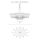 Kronleuchter im klassischen Stil aus mundgeblasenem venezianischem Glas - Vanity Viadurini